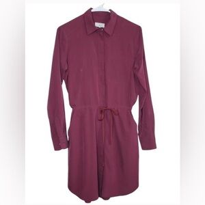 Lou & Grey Long Sleeve Burgundy Dress